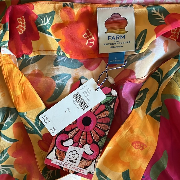 NWT FARM RIO X Anthropologie Floral Midi Skirt - Picture 11 of 11